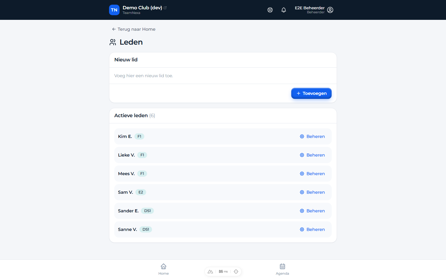 TeamNexa — Leden